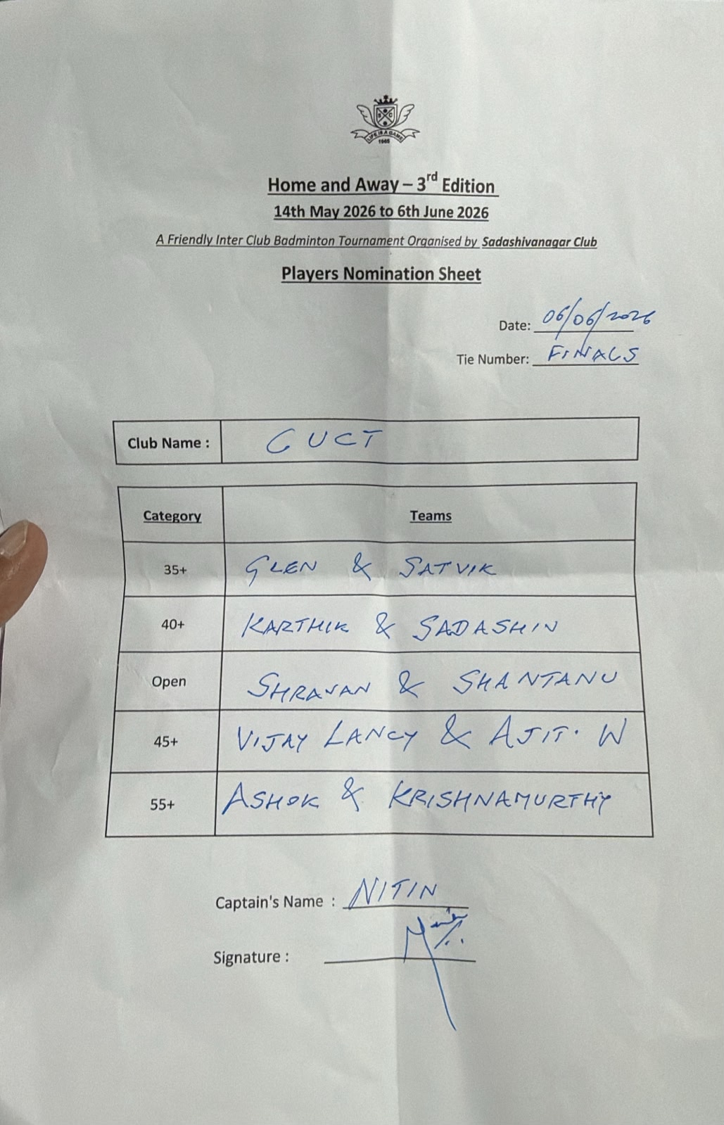 Participant nomination sheet 1