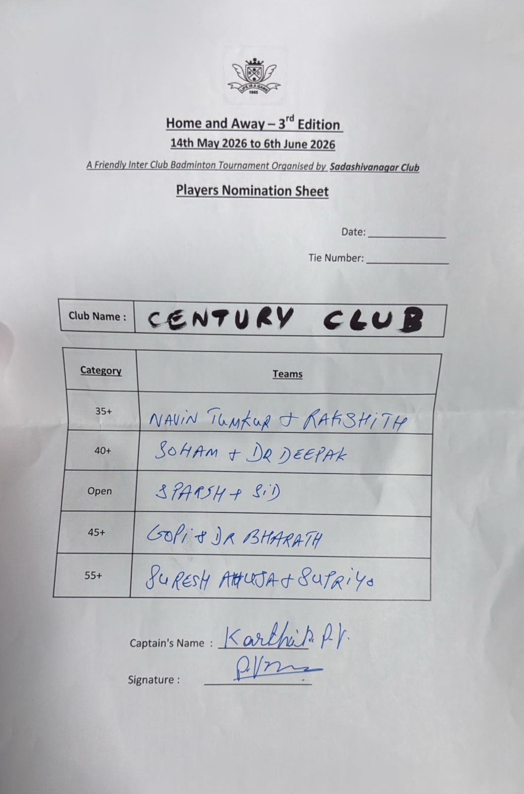 Participant nomination sheet 2